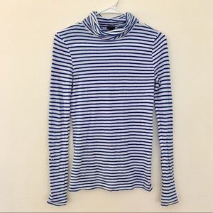 J Crew Striped Tissue Turtleneck Size XS